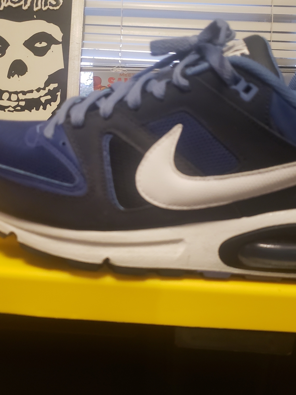 Nike Air Max Men’s Navy and Light Blue Athletic Sneakers with White Swoosh